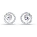 0.90 Carat Round Earrings 14K - Rose Gold
