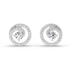 0.90 Carat Round Earrings 14K - White Gold