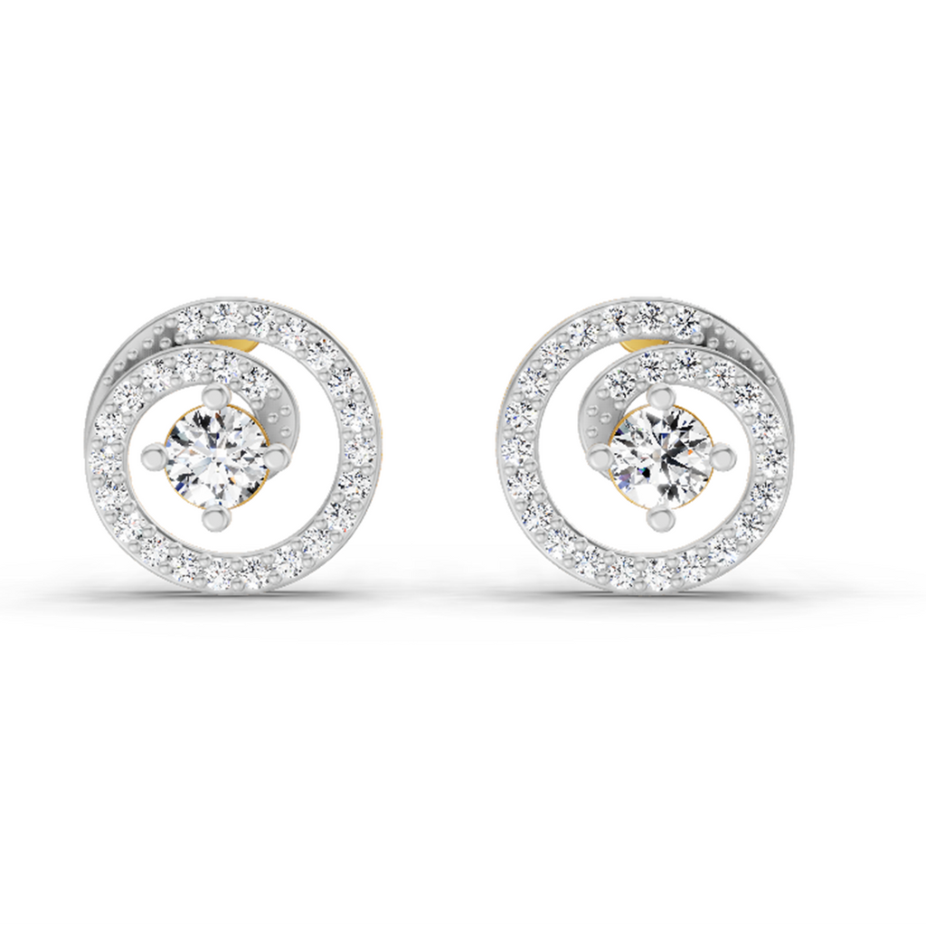 0.90 Carat Round Earrings 14K