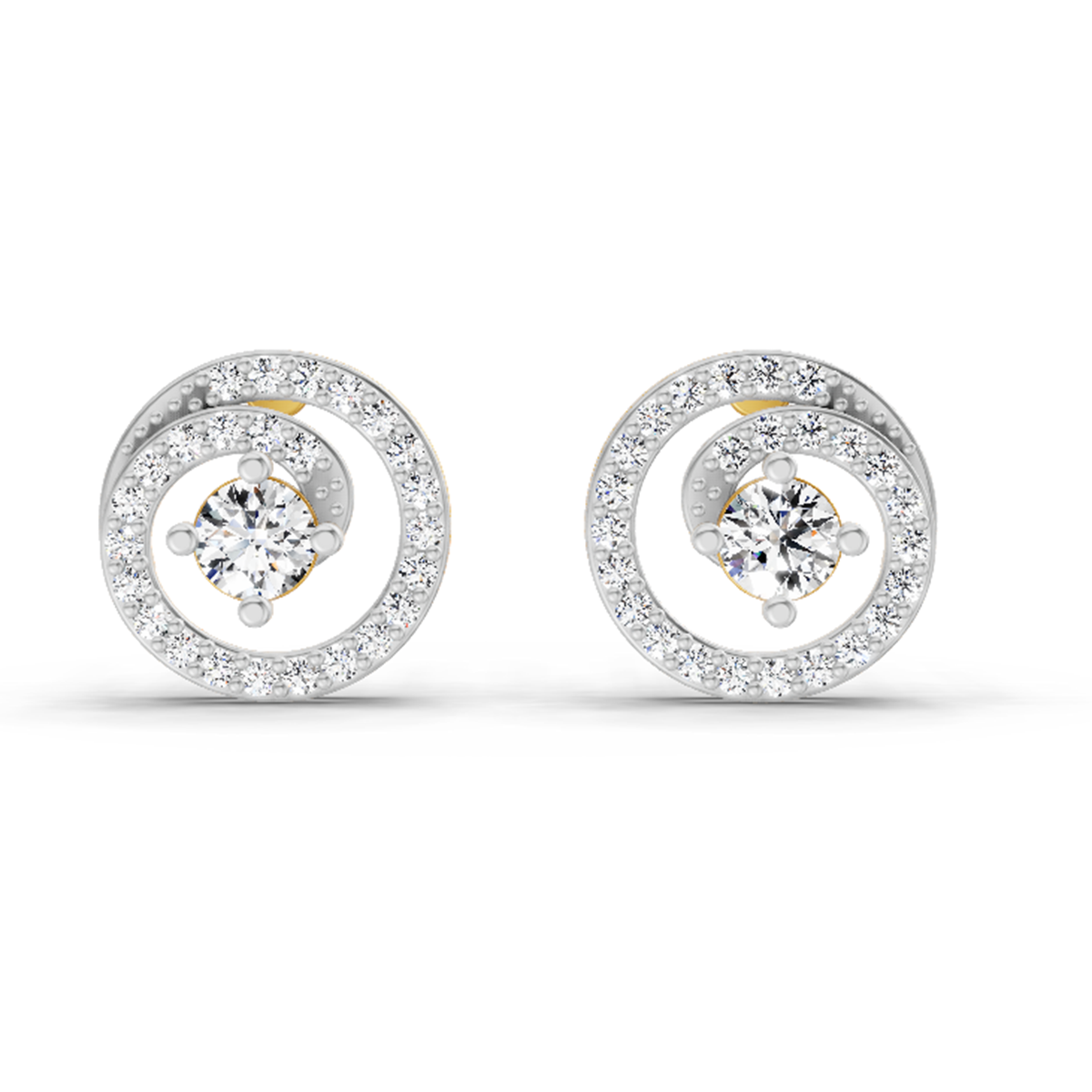 0.90 Carat Round Earrings 14K