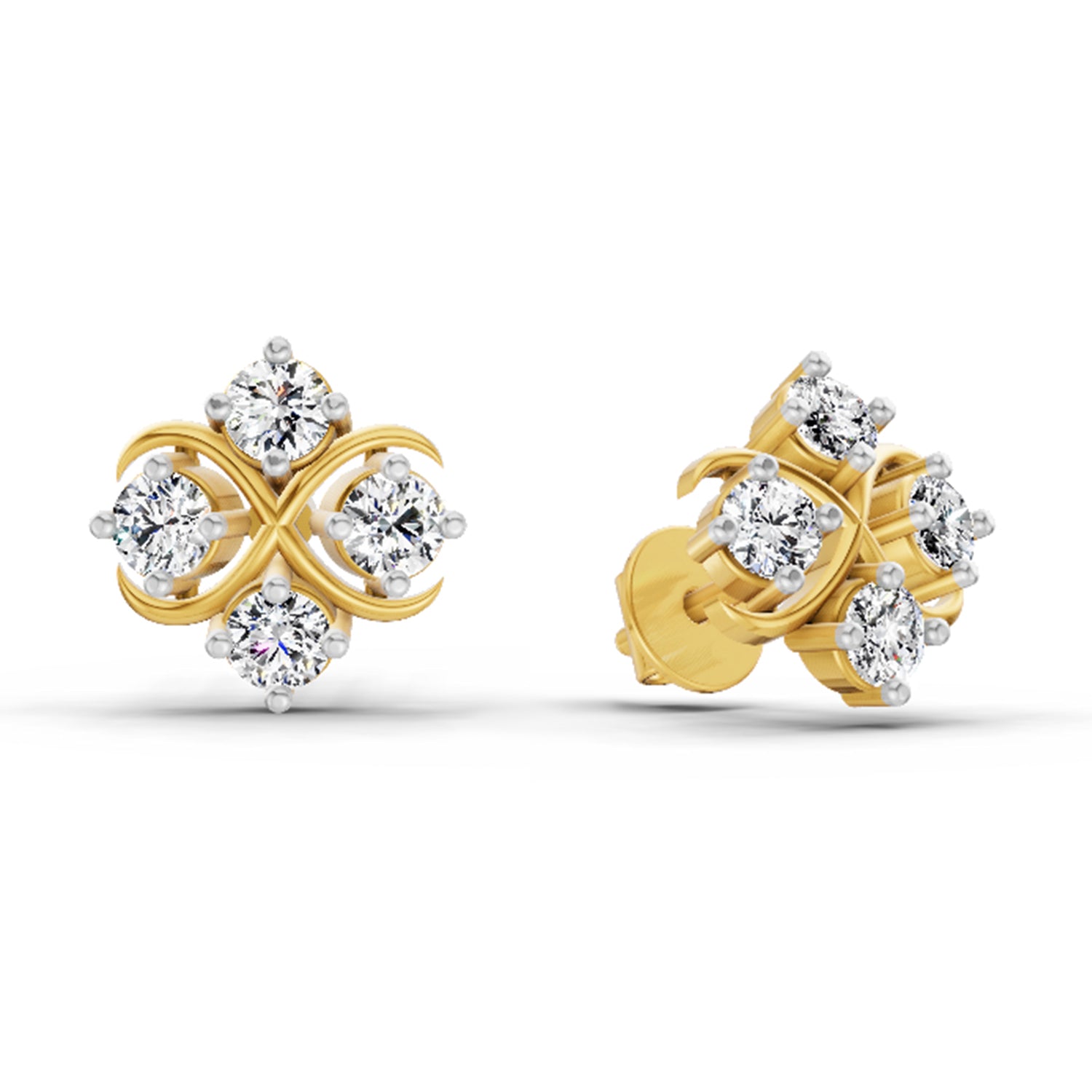 0.85 Carat Round Fashion Earrings 14K