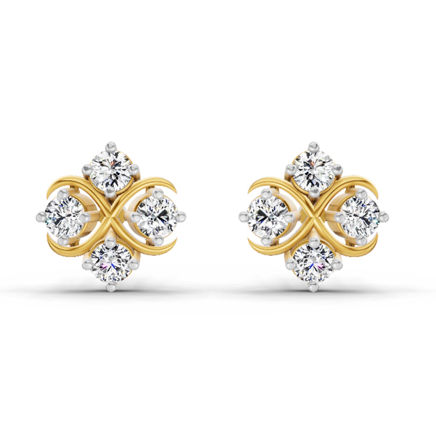 0.85 Carat Round Fashion Earrings 14K