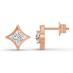 0.46 Carat Round Stud Earrings 14K - Rose Gold