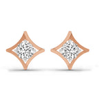 0.46 Carat Round Stud Earrings 14K - Rose Gold