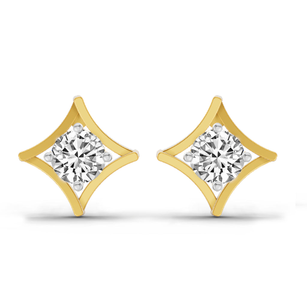 0.46 Carat Round Stud Earrings 14K