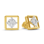 0.8 Carat Round Halo Earrings 14K