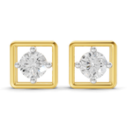 0.8 Carat Round Halo Earrings 14K