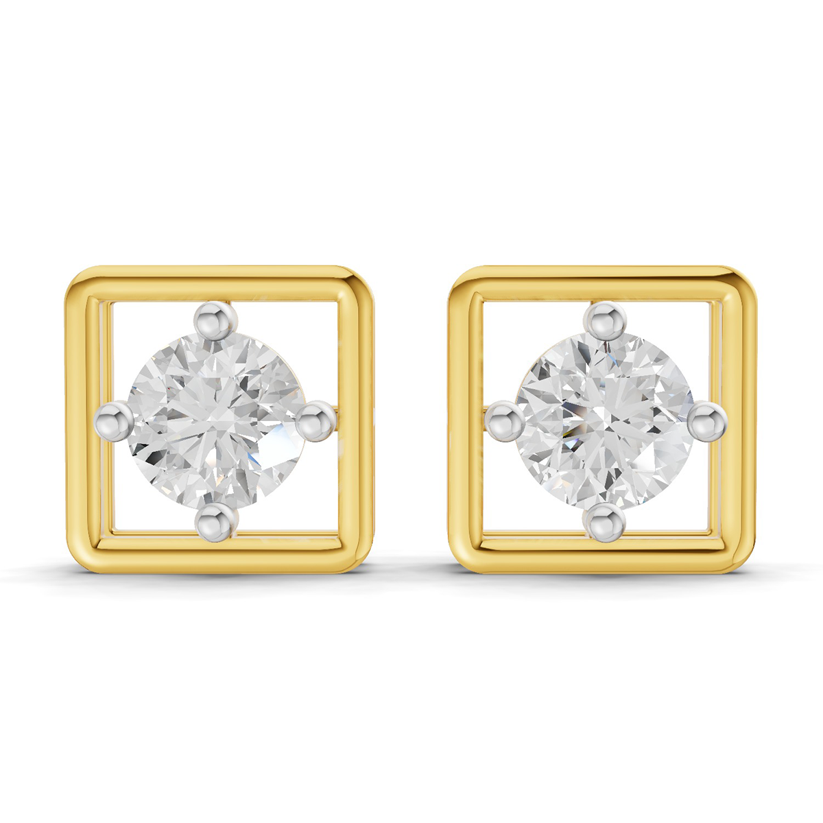 0.8 Carat Round Halo Earrings 14K