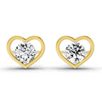 0.90 Carat Pear Shape 4 Prong Solitaire Diamond Stud Earrings 14K