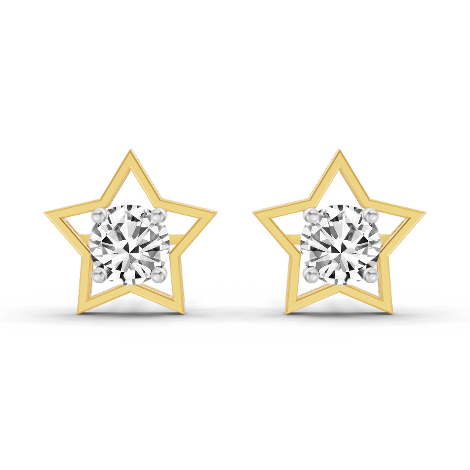 0.8 Carat Round Stud Earrings 14K