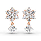 0.86 Carat Trio Stud Earrings 14K - Rose Gold