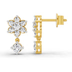 0.86 Carat Trio Stud Earrings 14K
