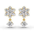0.86 Carat Trio Stud Earrings 14K