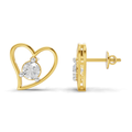 0.8 Carat Eternal Heart Studs Diamond Earrings 14K
