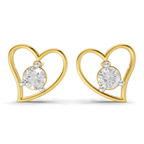 0.8 Carat Eternal Heart Studs Diamond Earrings 14K