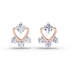 0.80 Carat Round Earrings 14Kt - Rose Gold