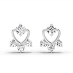 0.80 Carat Round Earrings 14Kt - White Gold