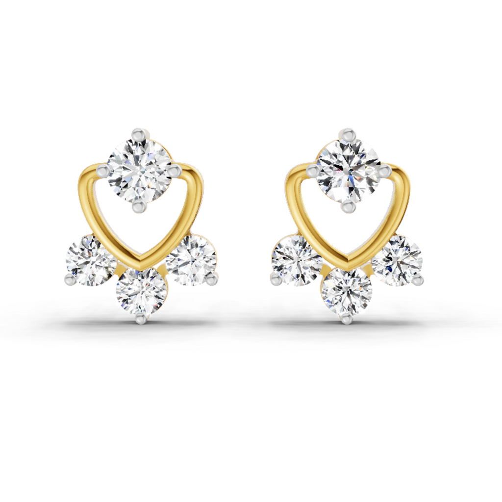 0.80 Carat Round Earrings 14Kt