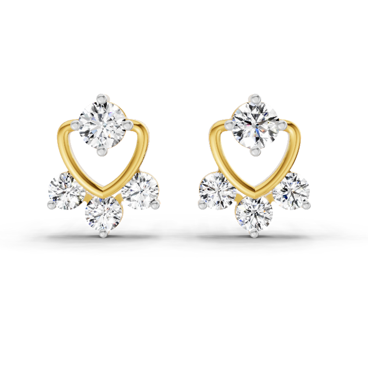 0.80 Carat Round Earrings 14Kt