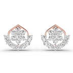 0.98 Carat Round Stud Earrings 14K - Rose Gold