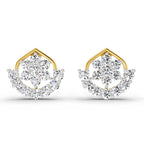 0.98 Carat Round Stud Earrings 14K