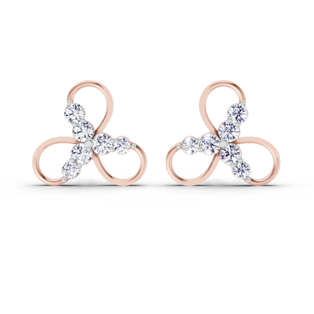 1.15 Carat Stud Earrings 14K - Rose Gold