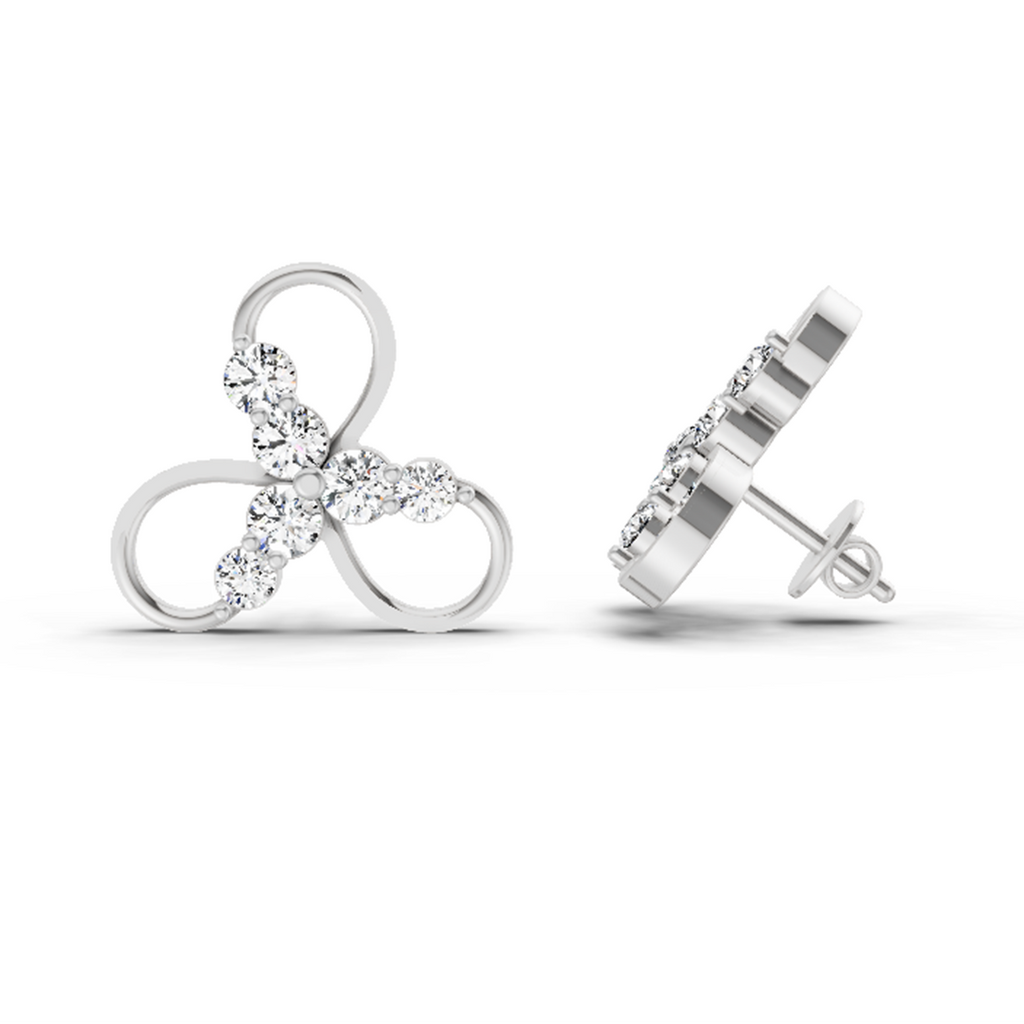 1.15 Carat Stud Earrings 14K - White Gold