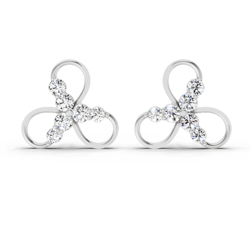 1.15 Carat Stud Earrings 14K - White Gold