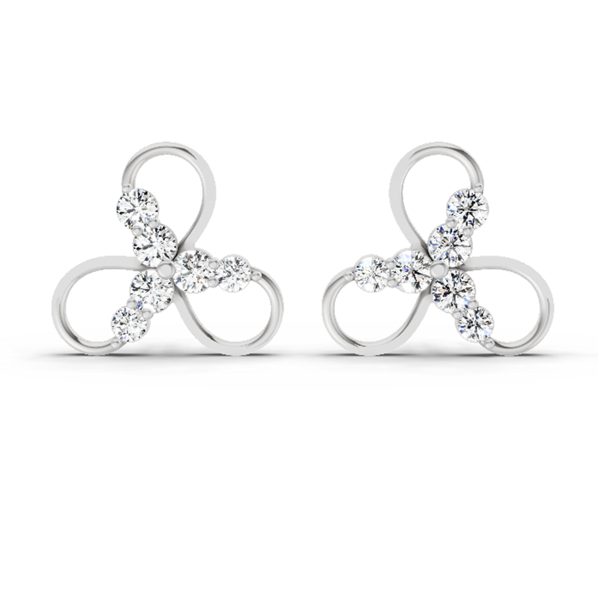 1.15 Carat Stud Earrings 14K - White Gold