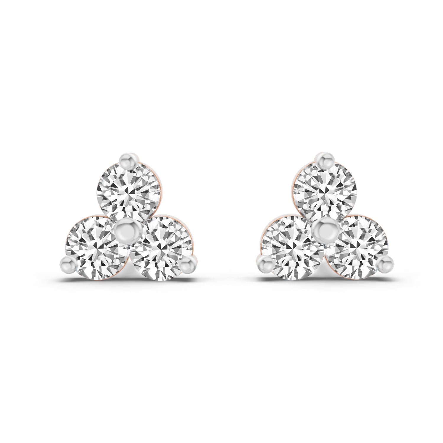 0.35 Carat Round Stud Earrings 14K - Rose Gold