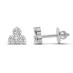 0.35 Carat Round Stud Earrings 14K - White Gold