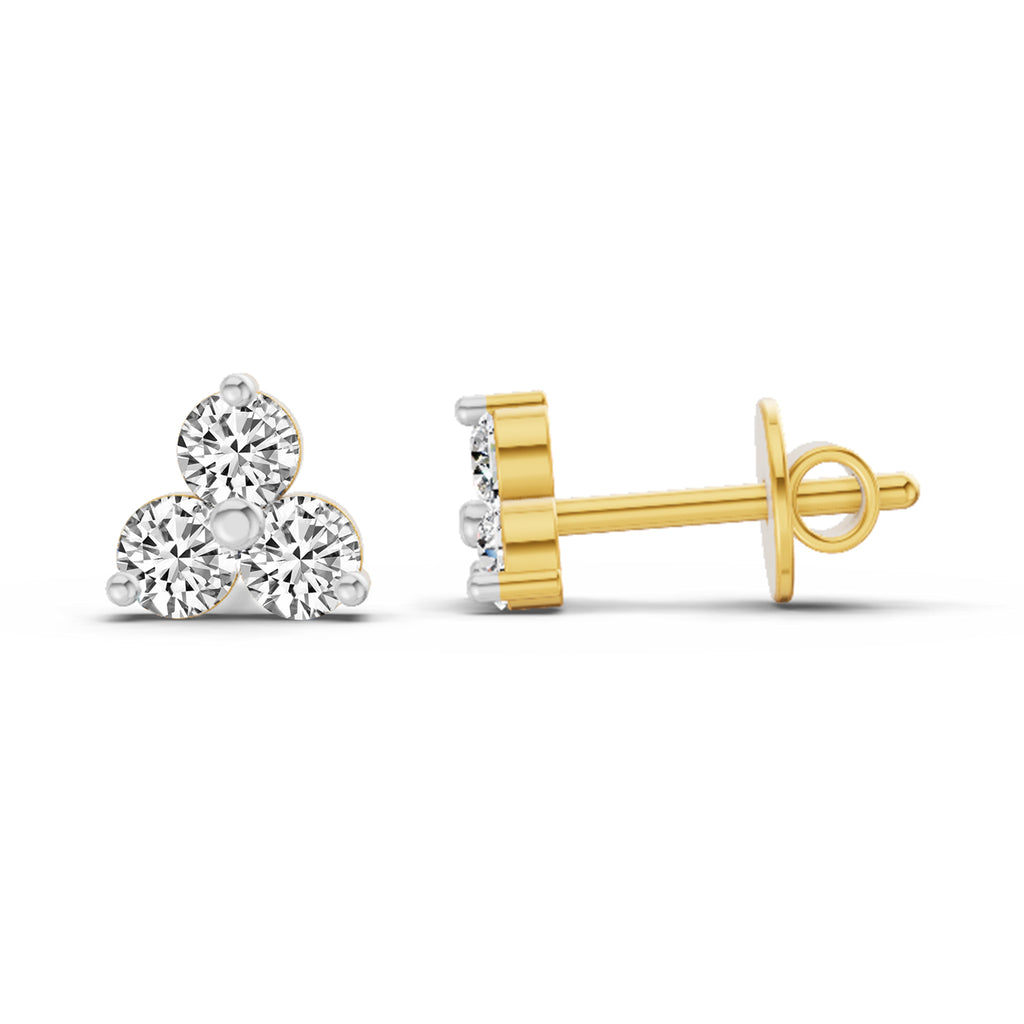 0.35 Carat Round Stud Earrings 14K