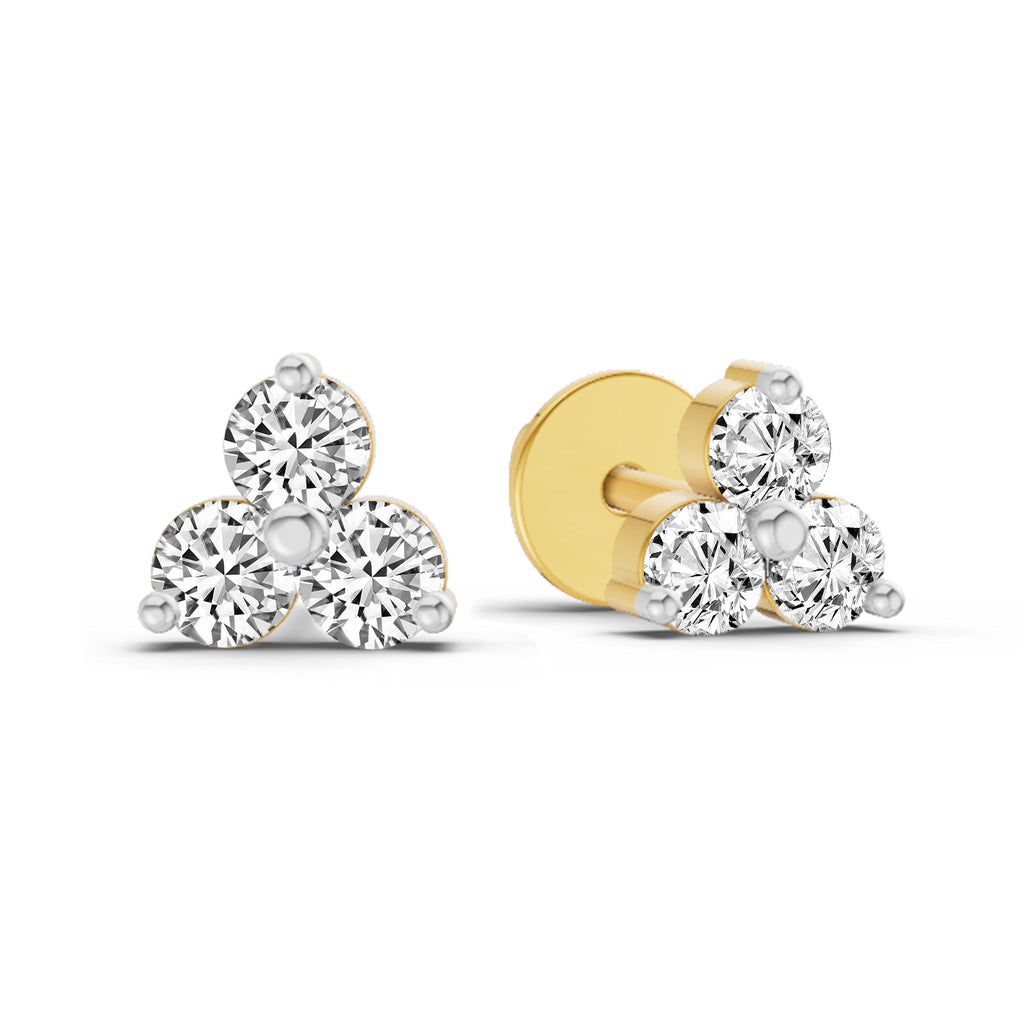 0.35 Carat Round Stud Earrings 14K