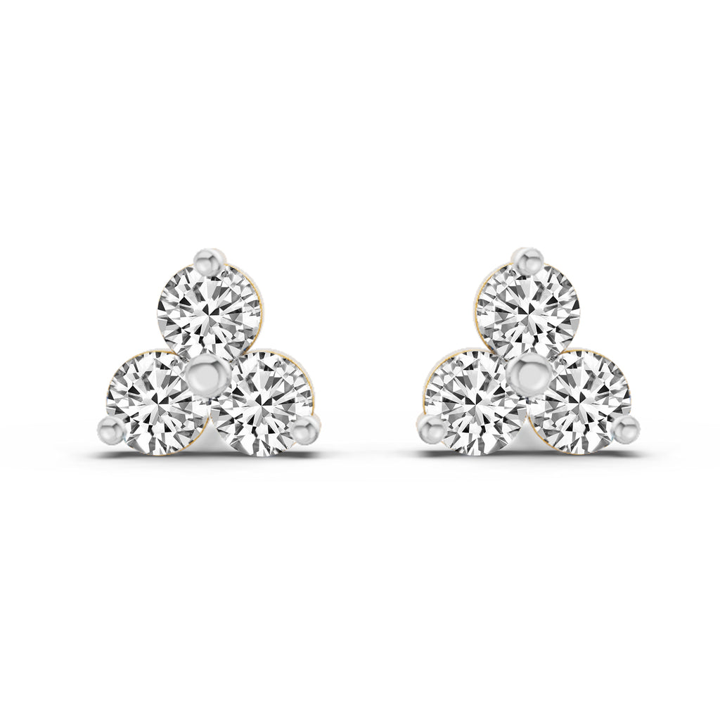 0.35 Carat Round Stud Earrings 14K