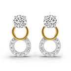 0.71 Carat Round Dangle Earrings 14K