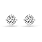 2.28 Carat 4 Prong Solitaire Diamond Stud Earrings 14K - White Gold