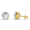 2.28 Carat 6 Prong Solitaire Diamond Stud Earrings 14K