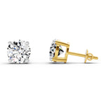 2.46 Carat 4 Prong Solitaire Diamond Stud Earrings 14K