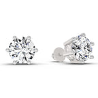 2.39 Carat 6 Prong Solitaire Diamond Stud Earrings 14K - White Gold