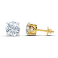 2.28 Carat Solitaire Stud Earrings 14K