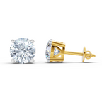 2.28 Carat Solitaire Stud Earrings 14K