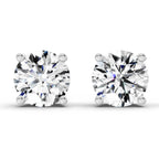 2.39 Carat 4 Prong Solitaire Diamond Stud Earrings 14K