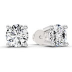2.39 Carat 4 Prong Solitaire Diamond Stud Earrings 14K - White Gold