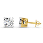 2.39 Carat 4 Prong Solitaire Diamond Stud Earrings 14K