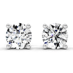 2.39 Carat 4 Prong Solitaire Diamond Stud Earrings 14K