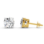 2.28 Carat 4 Prong Solitaire Diamond Stud Earrings 14K