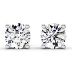 2.28 Carat 4 Prong Solitaire Diamond Stud Earrings 14K