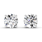 2.28 Carat 4 Prong Solitaire Diamond Stud Earrings 14K - Rose Gold