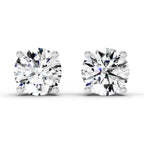 2.28 Carat 4 Prong Solitaire Diamond Stud Earrings 14K - White Gold