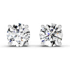 2.28 Carat 4 Prong Solitaire Diamond Stud Earrings 14K